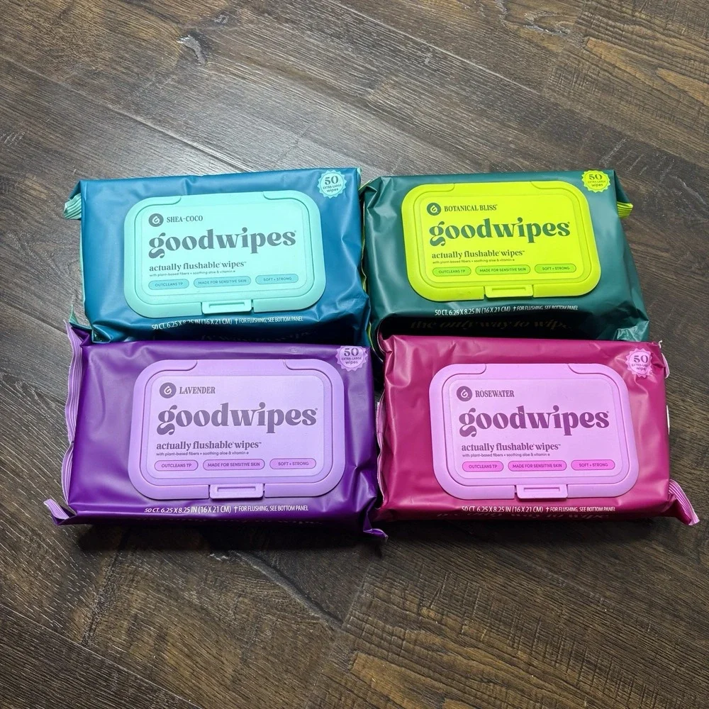 Goodwipes Flushable Wipes Variety Pack Sensitive Skin 4x50 (200) Multicolor